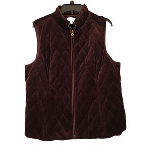Quilted deep wine Croft & Barrow vest